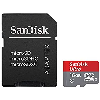 SANDISK MicroSD Ultra 16GB 80MB/s C10 Adapter [SDSQUNC-016G-GN6MA]