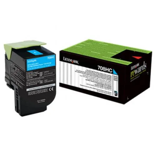 708HC Cyan High Yield Toner Cartridge 3K [70C8HC0]