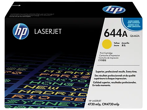 HP 644A (Q6462A) Yellow Original LaserJet Toner Cartridge - Yellow