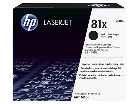 HP 81X (CF281X) Black High Yield Original LaserJet Toner Cartridge