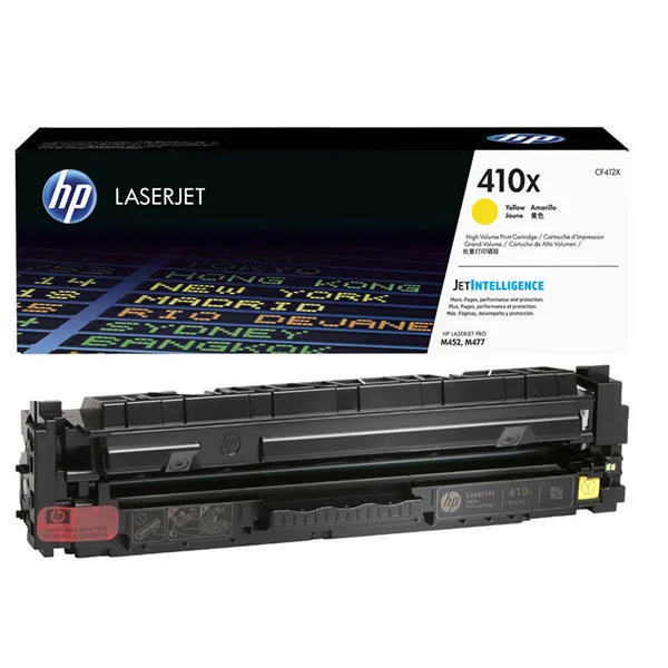 HP 410X (CF412X) Toner Cartridge, Yellow High Yield
