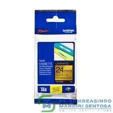 24MM BLACK ON PREMIUM GOLD 8 METER (GLITTER TAPE) [TZE-PR851]
