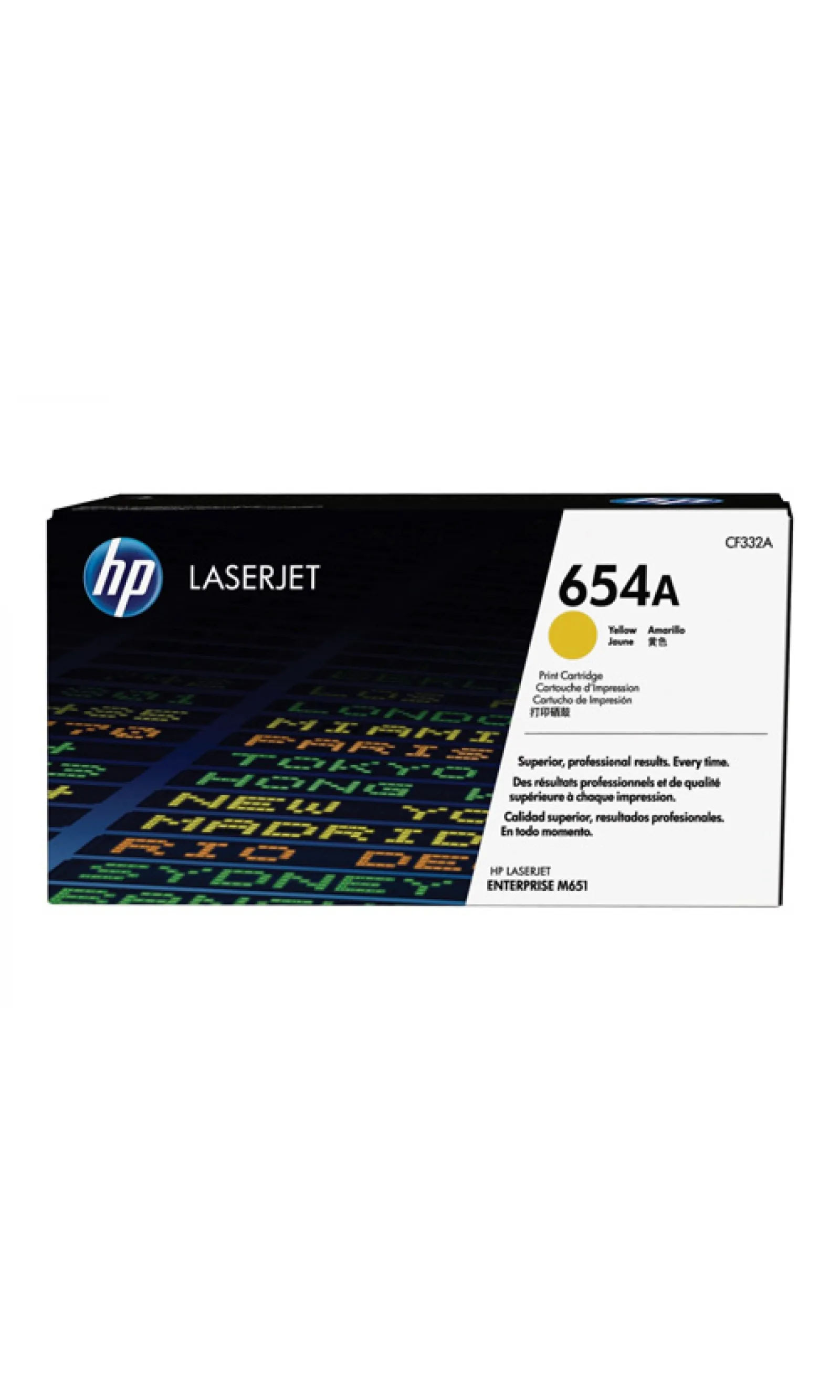 HP 654A Yellow LaserJet Toner Cartridge [CF332A]