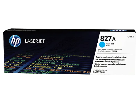 HP 827A (CF301A) Cyan Original LaserJet Toner Cartridge