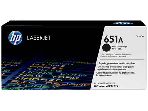 HP 651A Black Original LaserJet Toner Cartridge(CE340A)