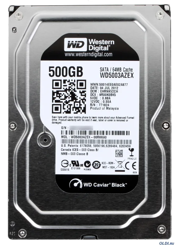 WD Caviar Black 500GB [WD5003AZEX]