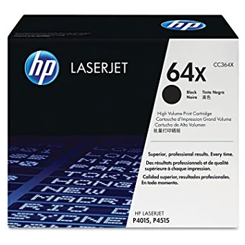 HP 64X High Yield Black Original LaserJet Toner Cartridge, CC364X