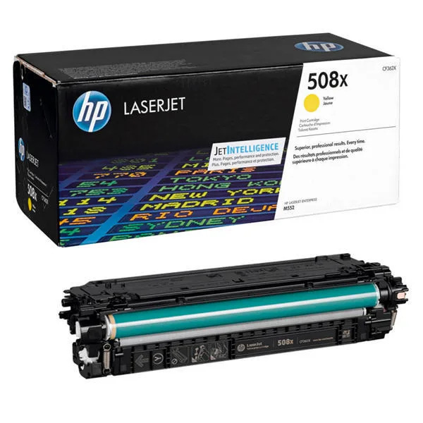 HP 508X (CF362X) Yellow High Yield Original LaserJet Toner Cartridge