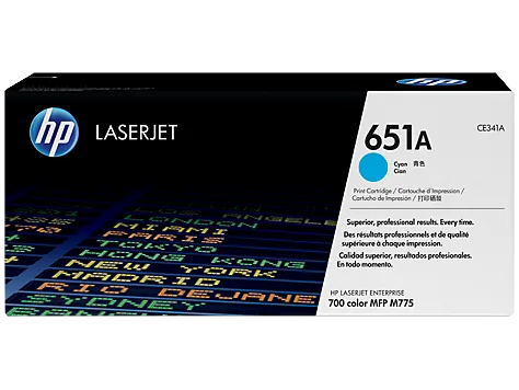 HP 651A Cyan Original LaserJet Toner Cartridge(CE341A)