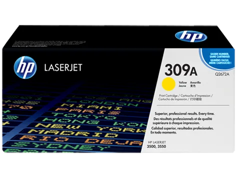 HP 309A Yellow Original LaserJet Toner Cartridge(Q2672A)